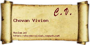 Chovan Vivien névjegykártya